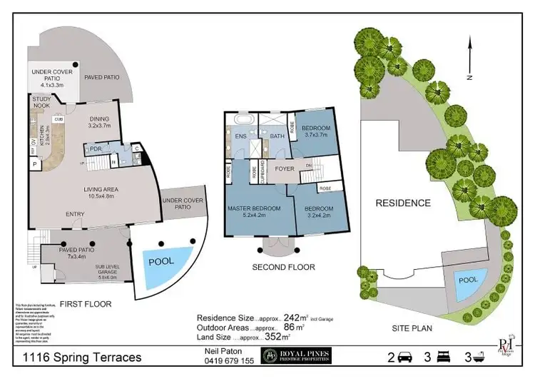 Floorplan of Homely villa listing, 1116 Spring Terraces Close Royal Pines Resort, Benowa QLD 4217