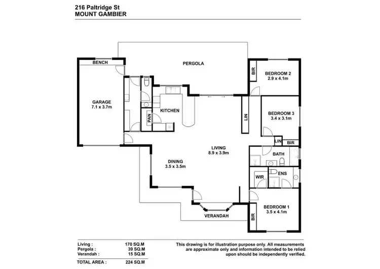 Floorplan of Homely townhouse listing, unit 2/14 Paltridge Street, Mount Gambier SA 5290