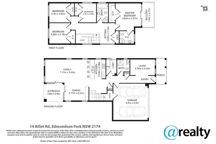 Floorplan of Homely house listing, 14 Billet Road, Edmondson Park NSW 2174