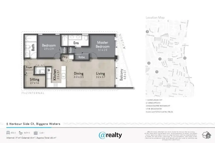 Floorplan of Homely apartment listing, 5407/5 Harbourside Court, Biggera Waters QLD 4216