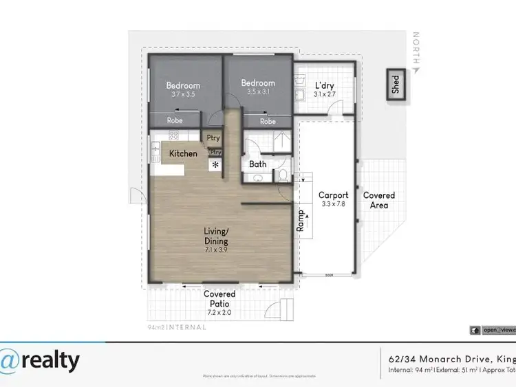 Floorplan of Homely house listing, 62/34 Monarch Drive, Kingscliff NSW 2487