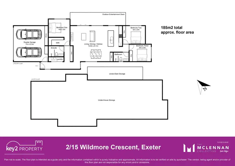 Floorplan of Homely townhouse listing, 2/15 Wildmore Crescent, Exeter TAS 7275