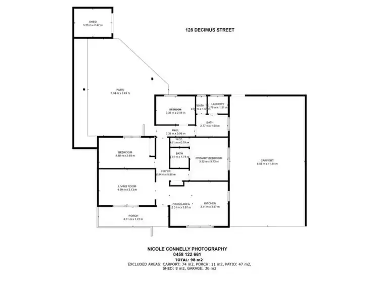 Floorplan of Homely house listing, 128 Decimus Street, Deniliquin NSW 2710