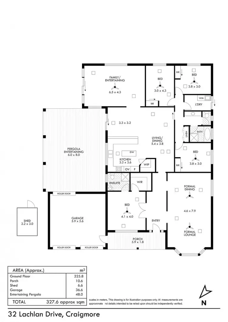 Floorplan of Homely house listing, 32 Lachlan Drive, Craigmore SA 5114