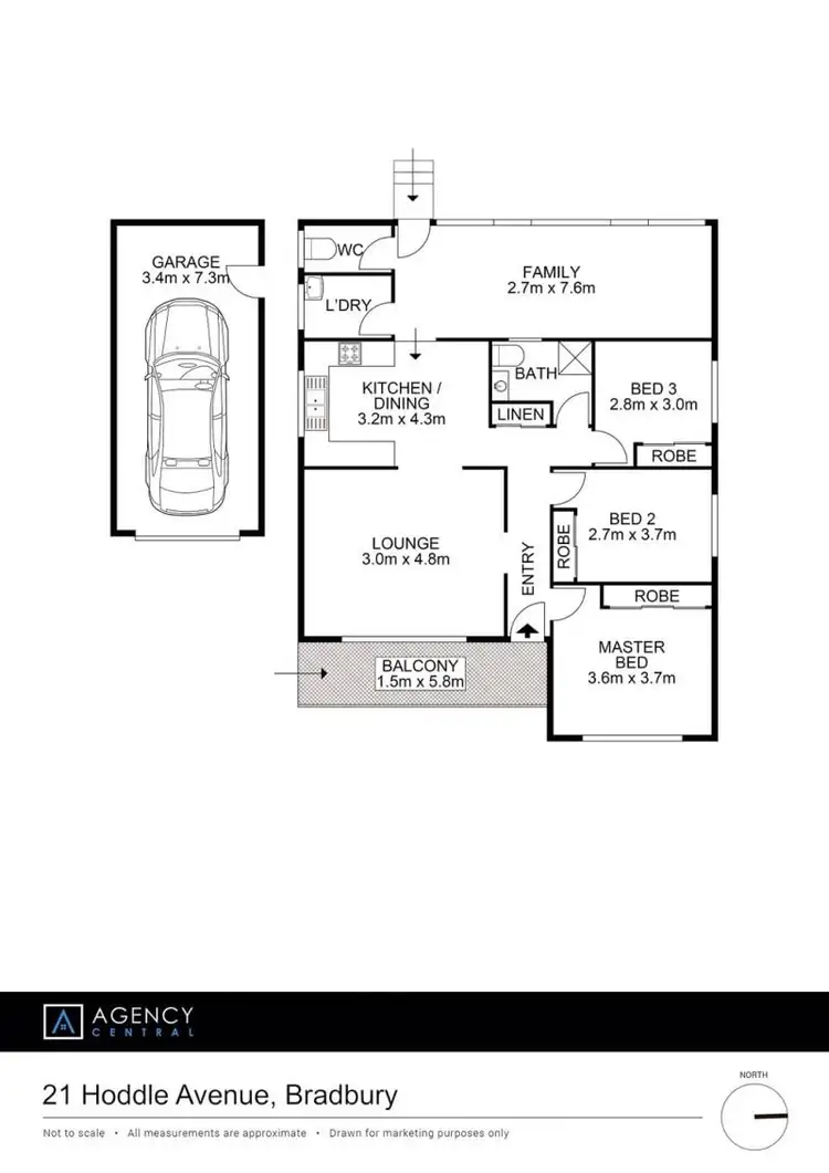 Floorplan of Homely house listing, 21 Hoddle Avenue, Bradbury NSW 2560