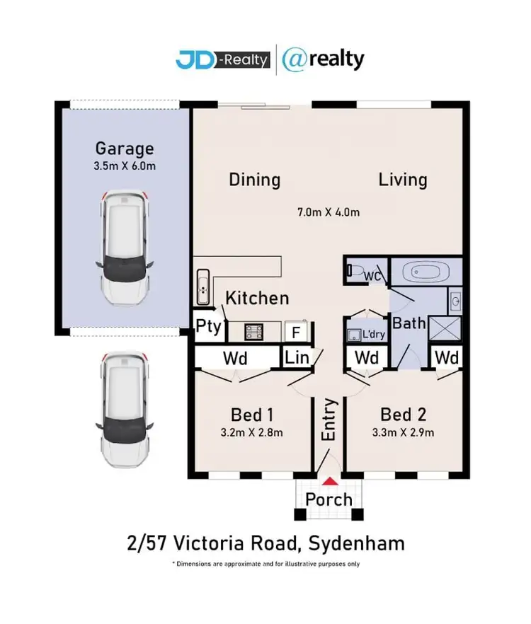 Floorplan of Homely unit listing, 2/57 Victoria Road, Sydenham VIC 3037