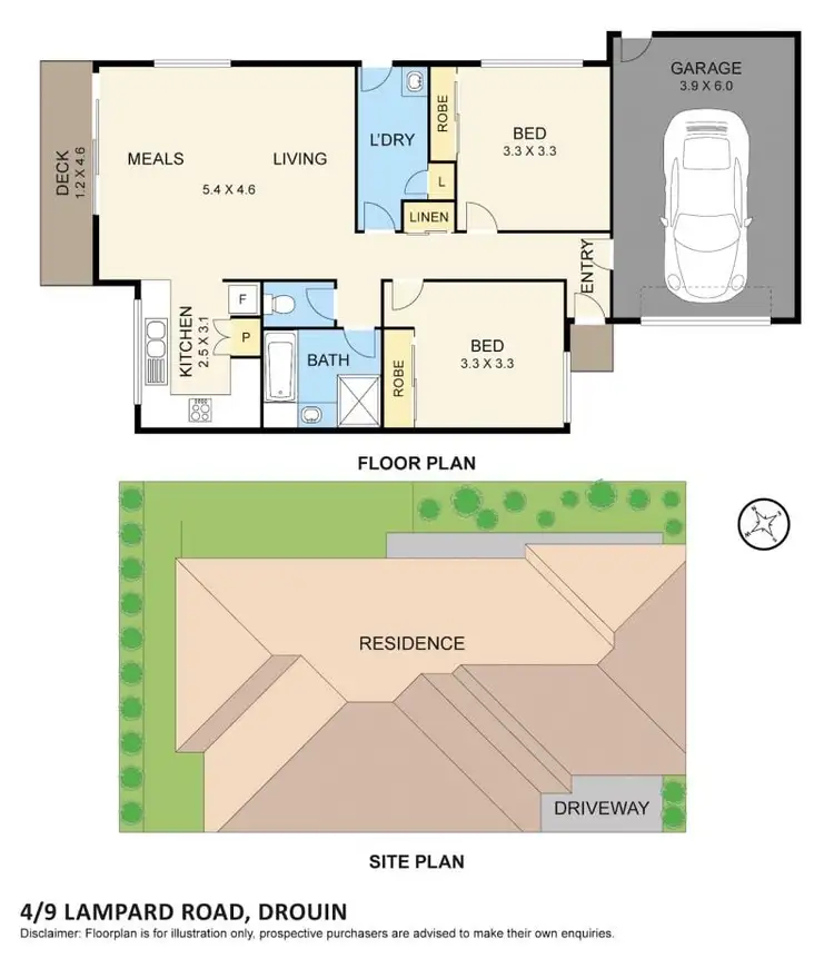 Floorplan of Homely unit listing, 4/9 Lampard Road, Drouin VIC 3818