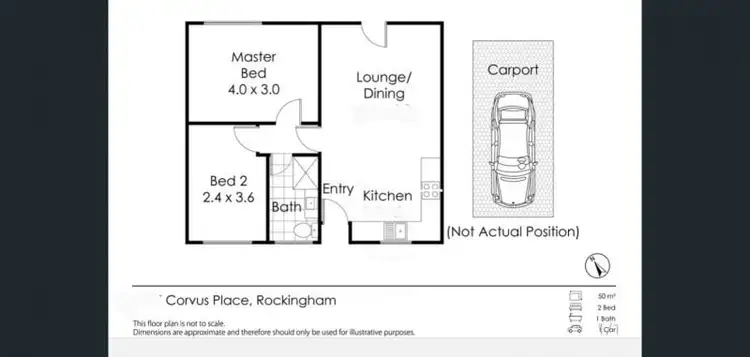 Floorplan of Homely unit listing, 3/15 Corvus Place, Rockingham WA 6168