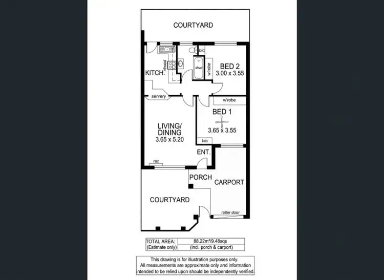 Floorplan of Homely unit listing, 3/13 Whyte Street, Somerton Park SA 5044