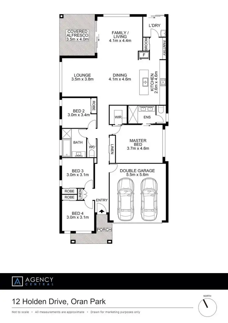 Floorplan of Homely house listing, 12 Holden Drive, Oran Park NSW 2570