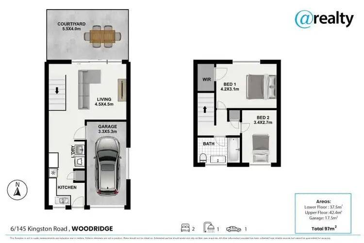 Floorplan of Homely townhouse listing, 6/145 Kingston Road, Woodridge QLD 4114