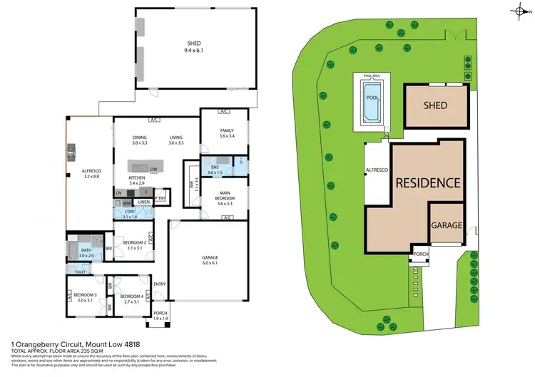 Floorplan of Homely house listing, 1 Orangeberry Circuit, Mount Low QLD 4818