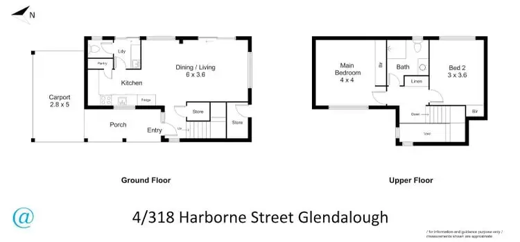 Floorplan of Homely townhouse listing, unit 4/318 Harborne Street, Glendalough WA 6016