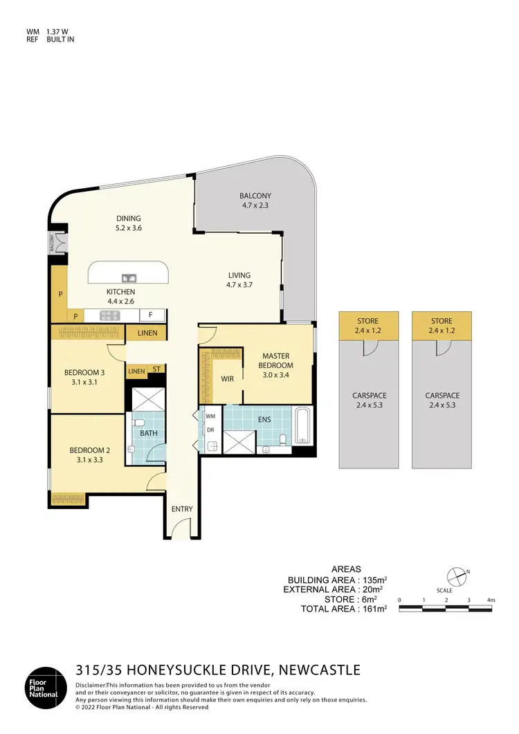 Floorplan of Homely apartment listing, 315/35 Honeysuckle Drive, Newcastle NSW 2300