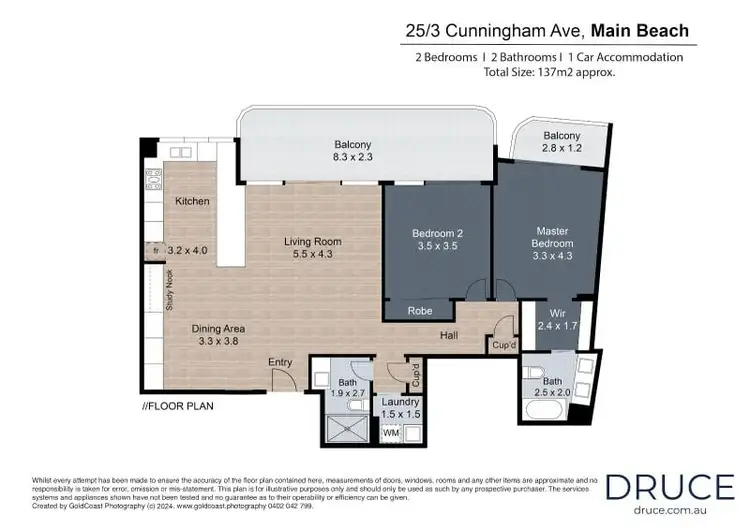Floorplan of Homely apartment listing, 25/3 Cunningham Avenue, Main Beach QLD 4217