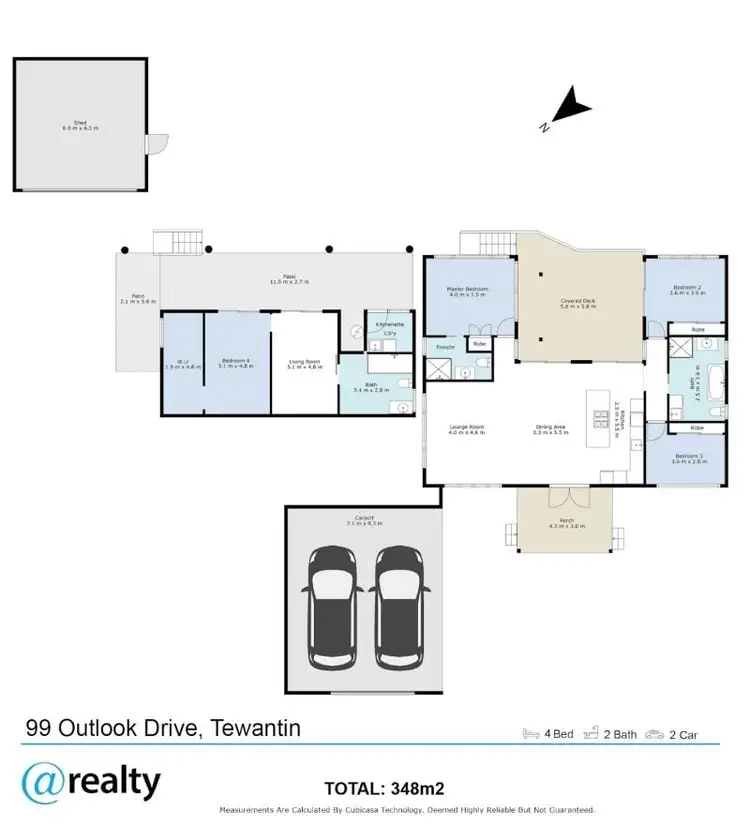 Floorplan of Homely house listing, 99 Outlook Drive, Tewantin QLD 4565