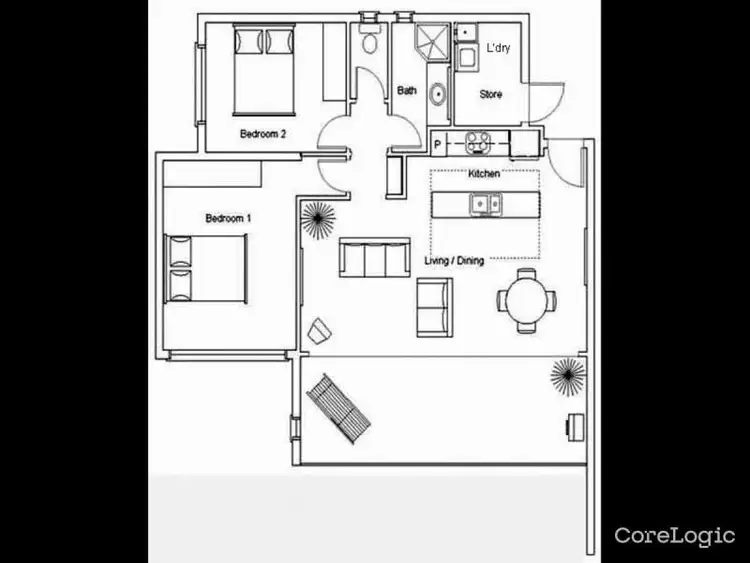 Floorplan of Homely apartment listing, 10/7 Brewery Place, Woolner NT 820