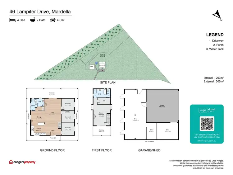 Floorplan of Homely rural property listing, 46 Lampiter Drive, Mardella WA 6125