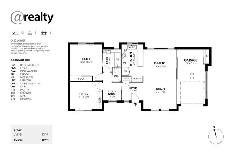 Floorplan of Homely townhouse listing, unit 5/3 Swordgrass Court, Kallangur QLD 4503
