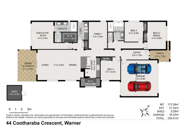 Floorplan of Homely house listing, 44 Cootharaba Crescent, Warner QLD 4500