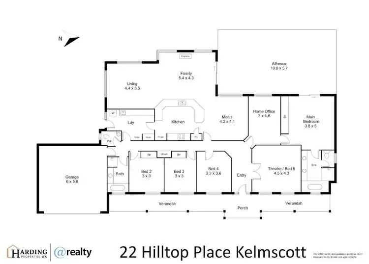 Floorplan of Homely house listing, 22 Hilltop Place, Kelmscott WA 6111