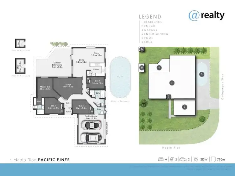 Floorplan of Homely house listing, 1 Mapia Rise, Pacific Pines QLD 4211