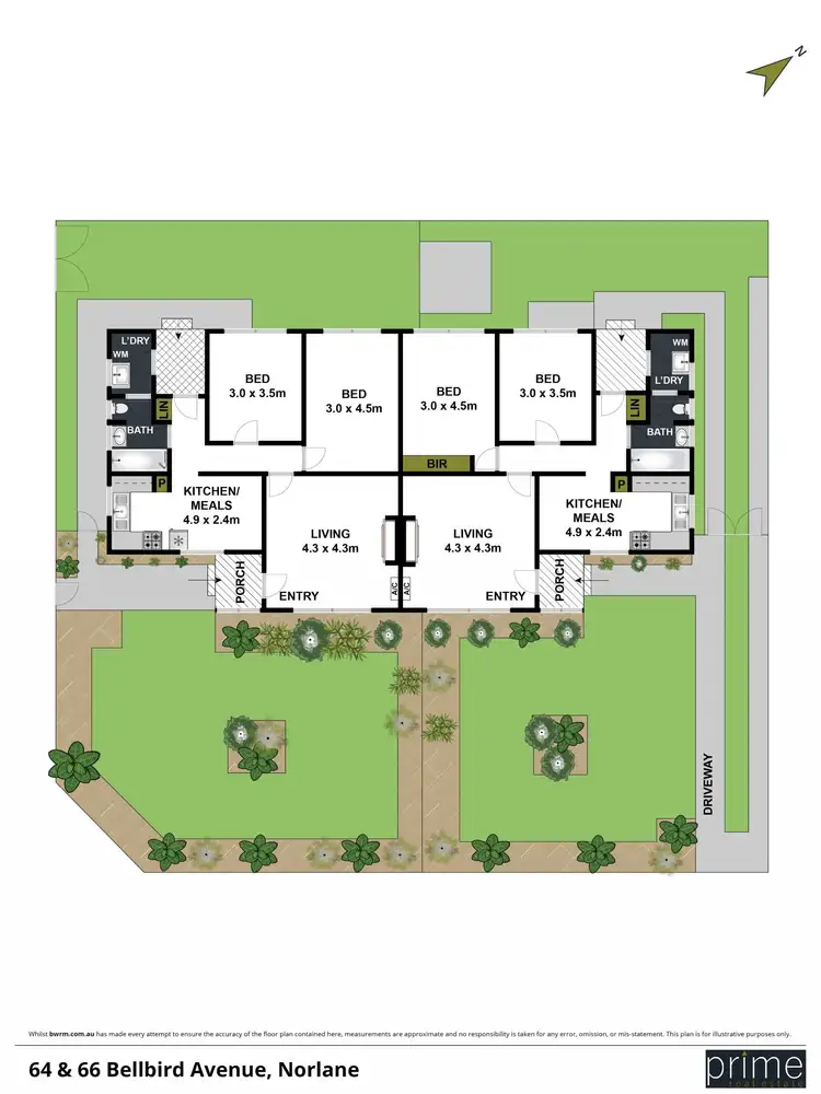 Floorplan of Homely house listing, 64 & 66 Bellbird Avenue, Norlane VIC 3214