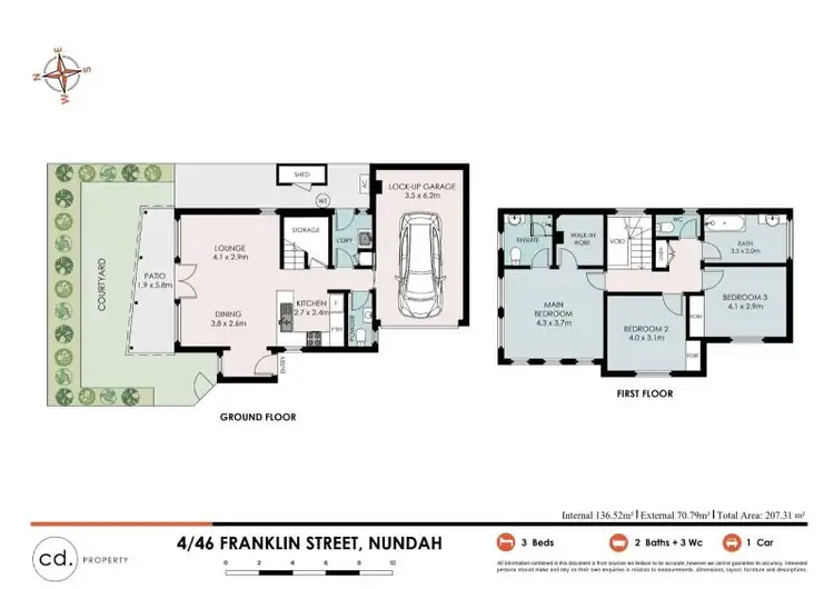 Floorplan of Homely townhouse listing, 4/46 Franklin Street, Nundah QLD 4012