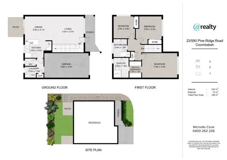 Floorplan of Homely semi-detached listing, 23/590 Pine Ridge Road, Coombabah QLD 4216