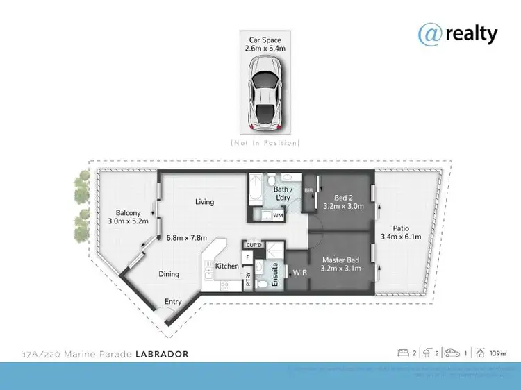 Floorplan of Homely apartment listing, 17a/220 Marine Parade, Labrador QLD 4215