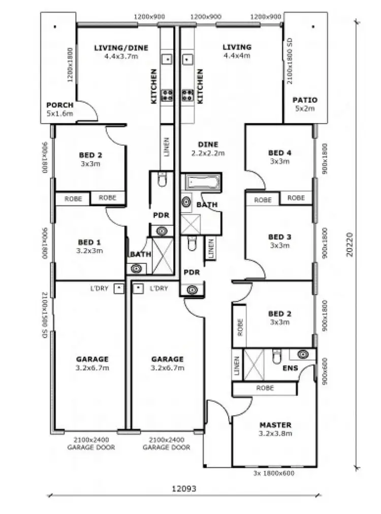 Floorplan of Homely semi-detached listing, 826 new rd, Morayfield QLD 4506