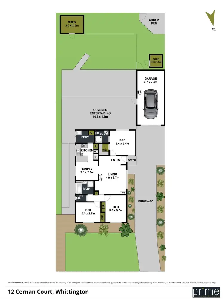Floorplan of Homely house listing, 12 Cernan Court, Whittington VIC 3219