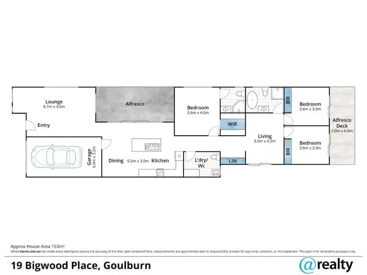 Floorplan of Homely semi-detached listing, 19 Bigwood Place, Goulburn NSW 2580
