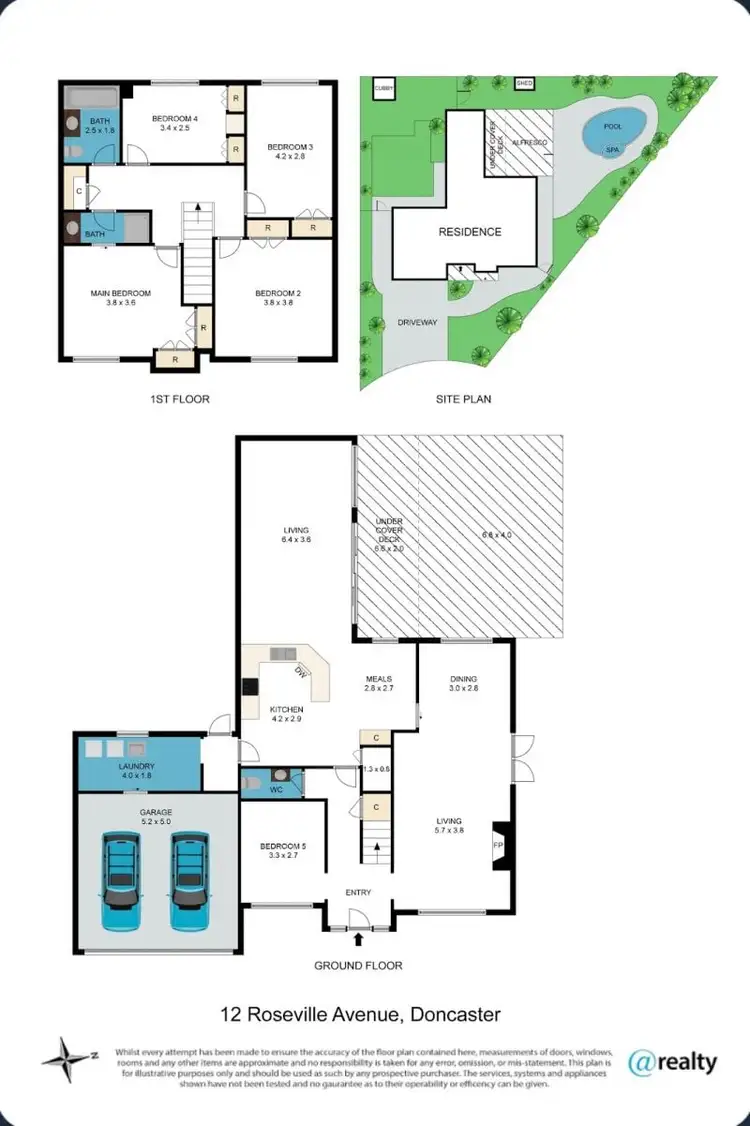 Floorplan of Homely house listing, 12 Roseville Avenue, Doncaster VIC 3108