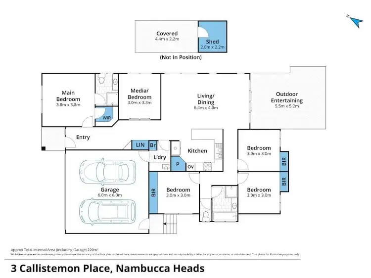 Floorplan of Homely house listing, 3 Callistemon Place, Nambucca Heads NSW 2448