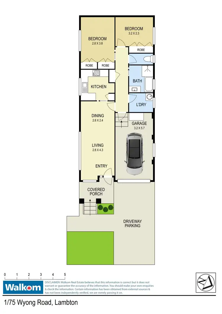 Floorplan of Homely villa listing, 1/75 Wyong Road, Lambton NSW 2299
