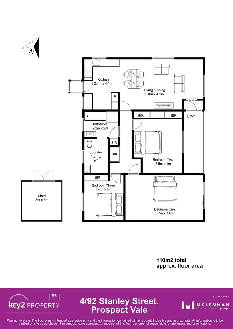 Floorplan of Homely unit listing, 4/92 Stanley Street, Prospect TAS 7250