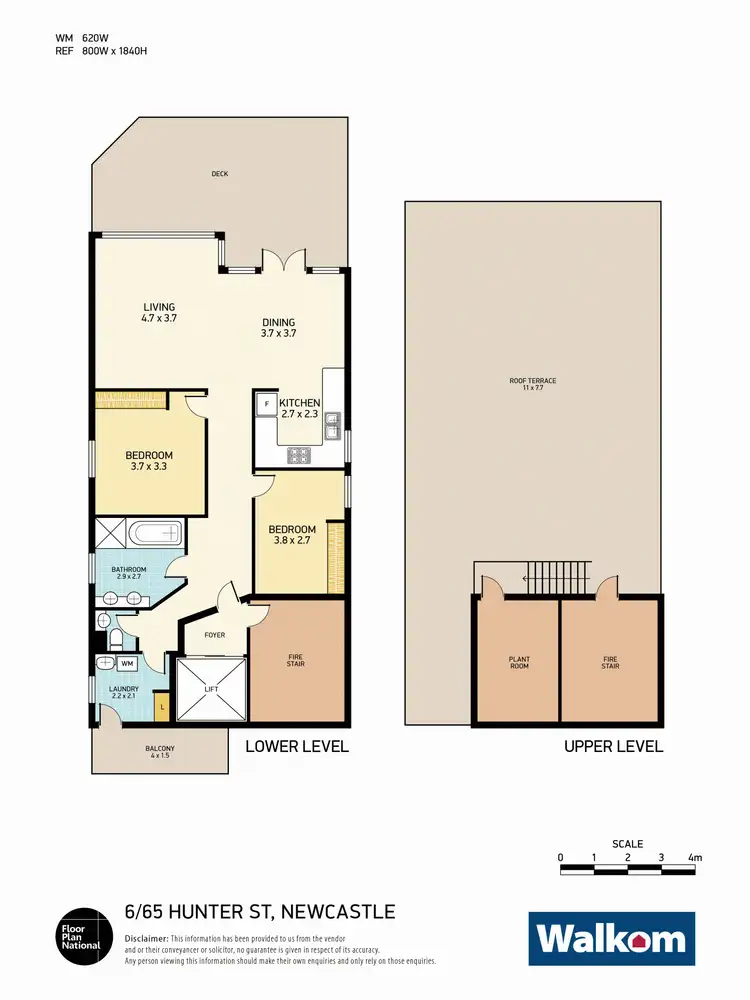 Floorplan of Homely apartment listing, 6/65 Hunter Street, Newcastle NSW 2300