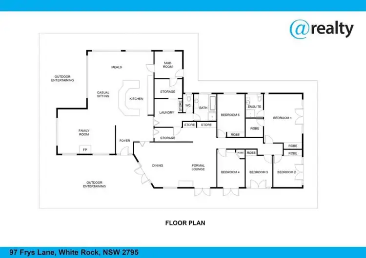 Floorplan of Homely rural property listing, 97 Fry's Lane, White Rock NSW 2795