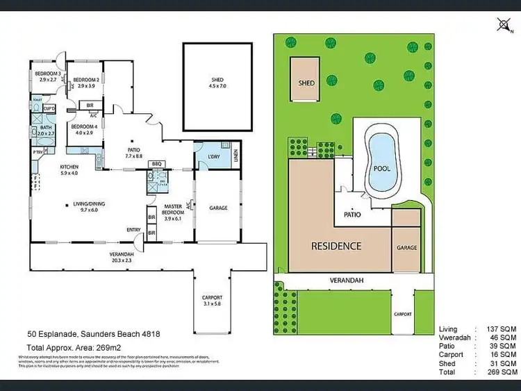 Floorplan of Homely house listing, 50 Esplanade, Saunders Beach QLD 4818