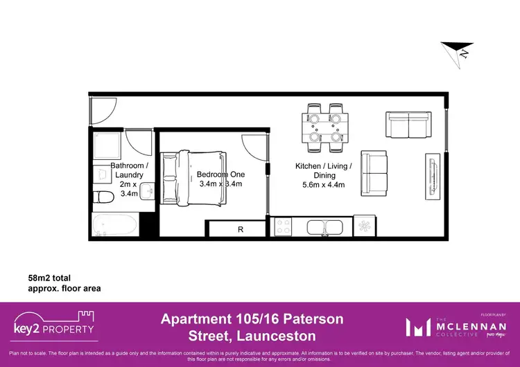 Floorplan of Homely apartment listing, 105/16 Paterson Street, Launceston TAS 7250