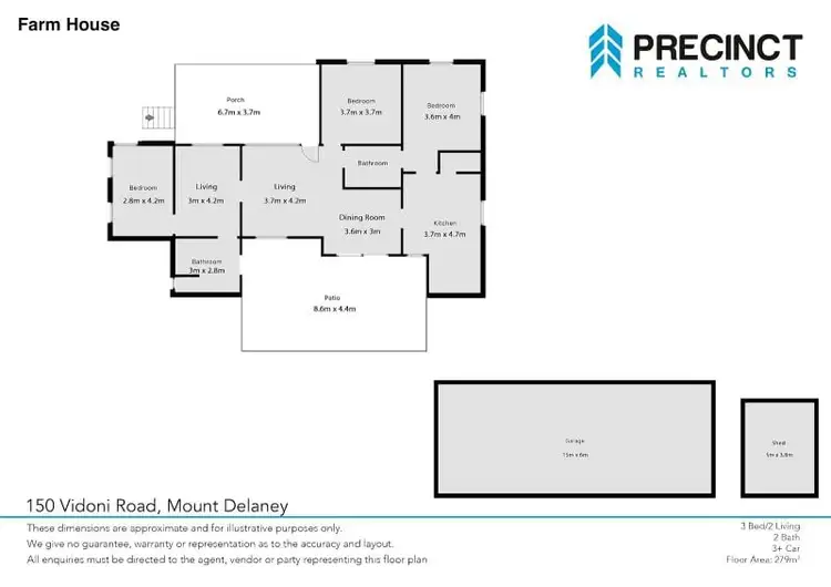 Floorplan of Homely rural property listing, 150 Vidoni Road, Mount Delaney QLD 4514