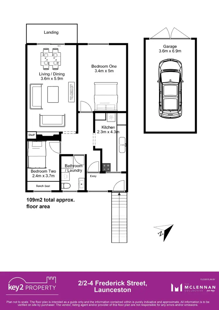 Floorplan of Homely unit listing, 2/2-4 Frederick Street, Launceston TAS 7250