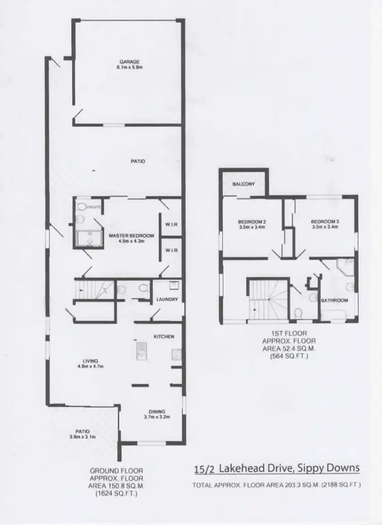Floorplan of Homely townhouse listing, 15/2 Lakehead Drive, Sippy Downs QLD 4556