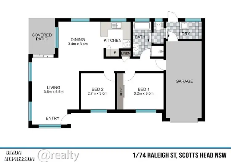 Floorplan of Homely townhouse listing, 1/74 Raleigh Street, Scotts Head NSW 2447
