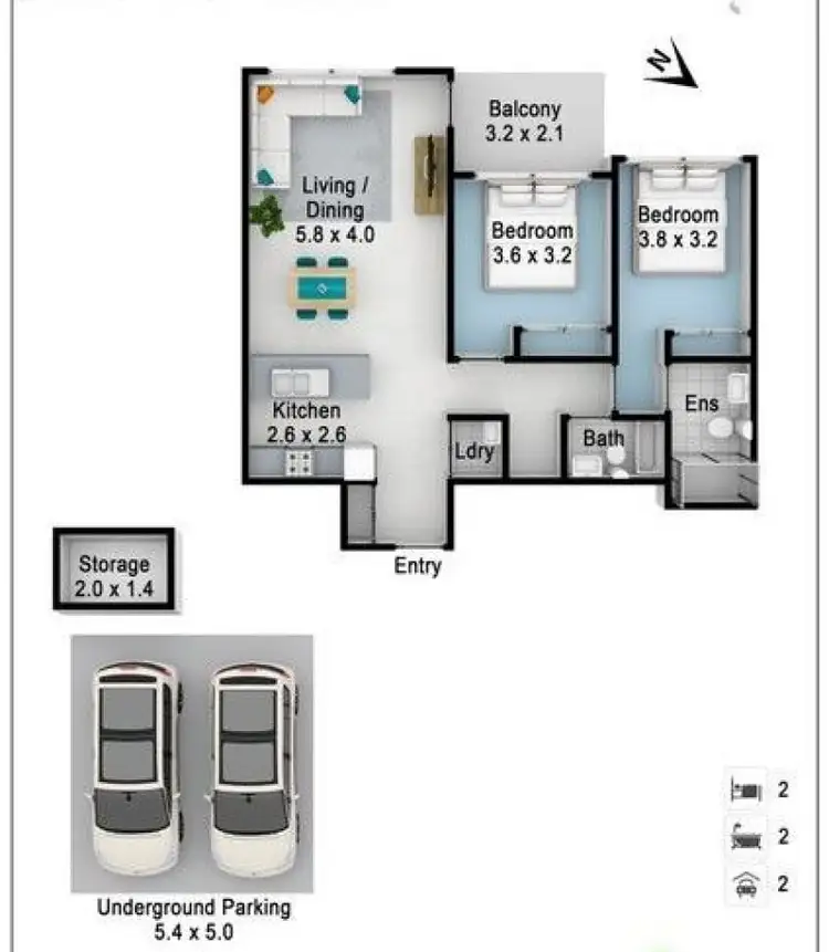 Floorplan of Homely unit listing, 403/121 Jerralong Drive, Schofields NSW 2762