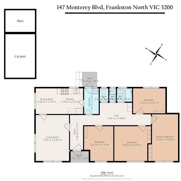 Floorplan of Homely house listing, 147 Monterey Boulevard, Frankston North VIC 3200
