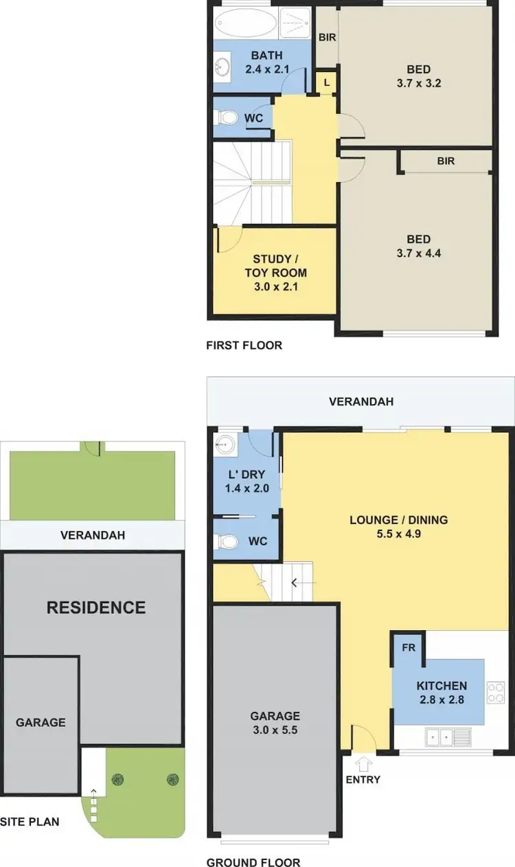 Floorplan of Homely townhouse listing, 53/109 Stewart Avenue, Hammondville NSW 2170