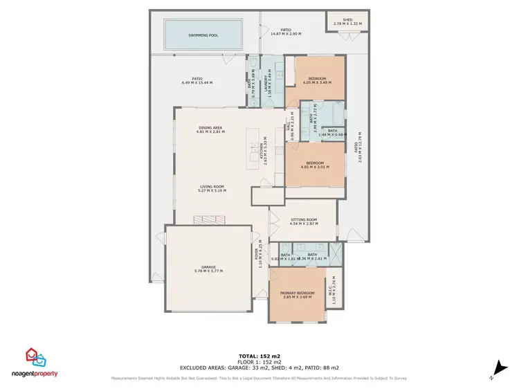 Floorplan of Homely house listing, 8 Freeman View, Bushmead WA 6055