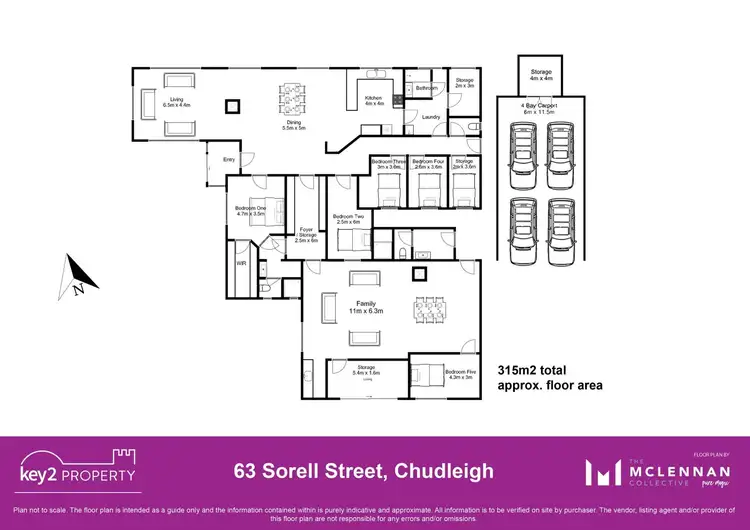 Floorplan of Homely rural property listing, 63 Sorell Street, Chudleigh TAS 7304